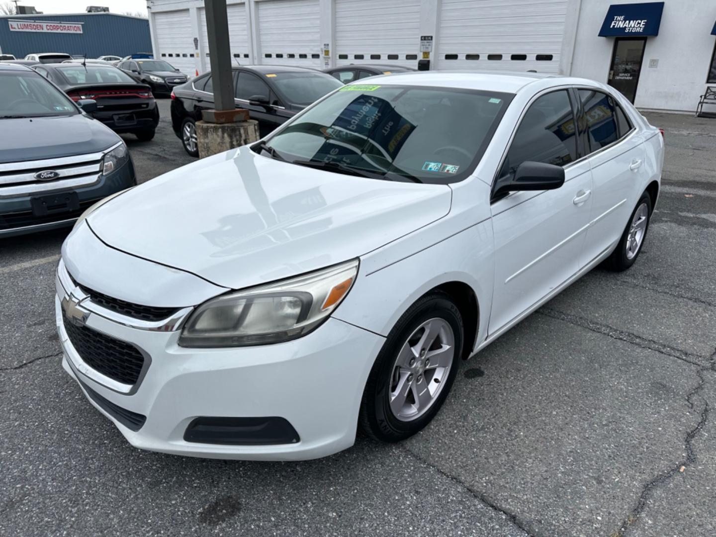 2015 WHITE Chevrolet Malibu LS (1G11B5SL1FU) with an 2.5L L4 DOHC 16V engine, 6-Speed Automatic transmission, located at 1254 Manheim Pike, Lancaster, PA, 17601, (717) 393-9133, 40.062870, -76.323273 - Photo#0